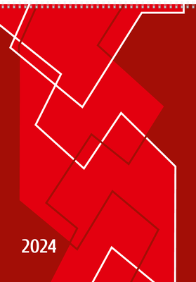 Вертикальные настенные перекидные календари - Абстракция - красная Обложка